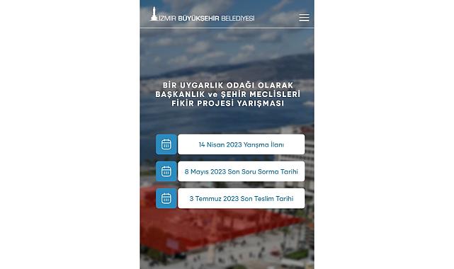 İzmir Büyükşehir Belediyesi, Şehir Meclisleri fikir projesi yarışması açtı