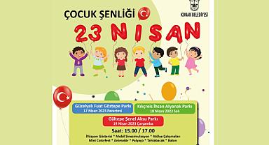 Konak’ın parklarında 23 Nisan coşkusu