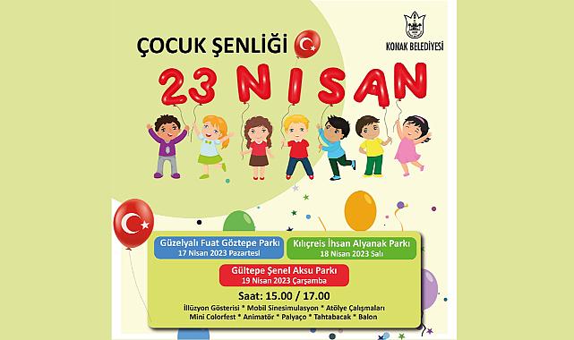 Konak’ın parklarında 23 Nisan coşkusu