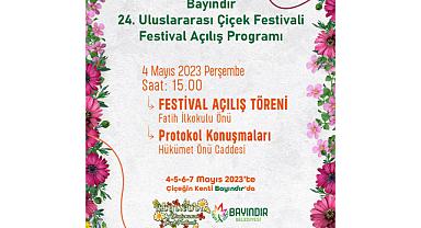 24. Uluslararası Bayındır Çiçek Festivali Başlıyor