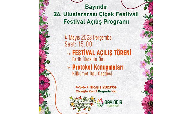 24. Uluslararası Bayındır Çiçek Festivali Başlıyor