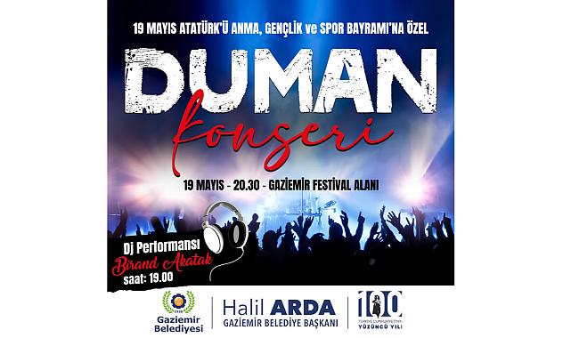 Duman, 19 Mayıs’ta Gaziemir’de sahne alacak
