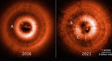 Gezegenleri yeni oluşan bir yıldız gözlemlendi