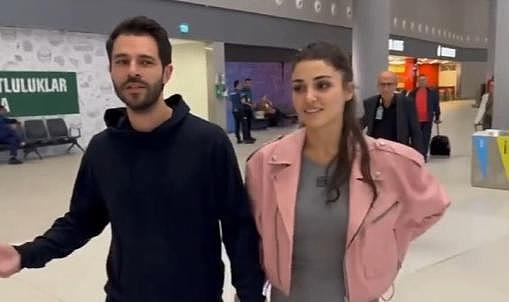 Hande Erçel, havalimanında muhabire tepki gösteren sevgilisi Hakan Sabancı&#039;yı savundu