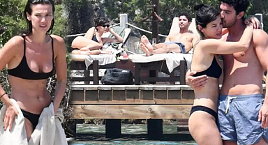 Bodrum'da aşk... Pınar Deniz ve Kaan Yıldırım tatilde!