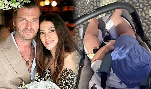 Kıvanç Tatlıtuğ ile Başak Dizer&#039;in oğlu Kurt Efe ilk kez görüntülendi
