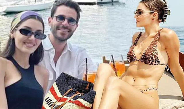 Hande Erçel ile Hakan Sabancı&#039;nın İtalya&#039;da tekne keyfi