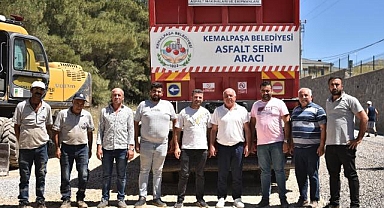 Kendi asfaltını üreten Kemalpaşa