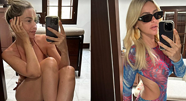 Tatilinin her anını paylaşan Hadise, bu sefer de ayna karşısında bikinisiyle poz verdi