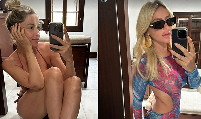 Tatilinin her anını paylaşan Hadise, bu sefer de ayna karşısında bikinisiyle poz verdi