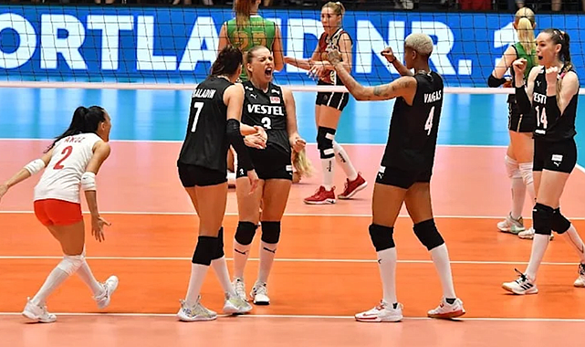 A Milli Kadın Voleybol Takımı, Azerbaycan&#039;a set vermedi!