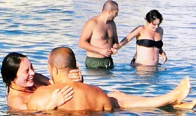 Ezgi Mola ve Mustafa Aksakallı&#039;nın keyifli anları