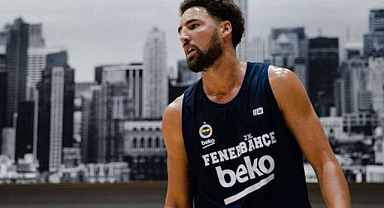 NBA'in yıldız oyuncusu Klay Thompson, Fenerbahçe tişörtüyle antrenman yaptı