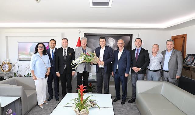 Demokrat Parti Lideri Uysal&#039;dan Başkan Engin&#039;e ziyaret