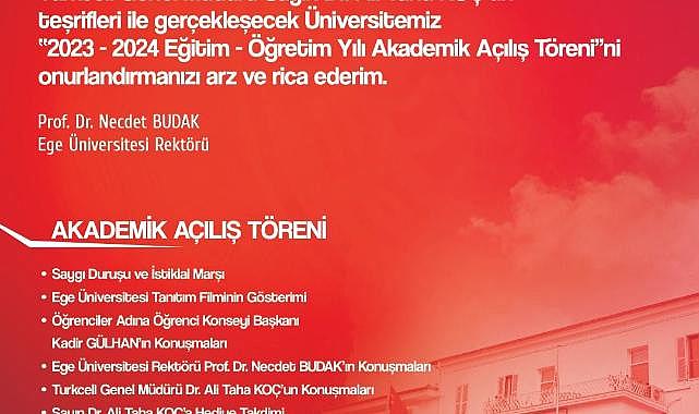 Ege Üniversitesi Akademik Yıl Açılış Töreni