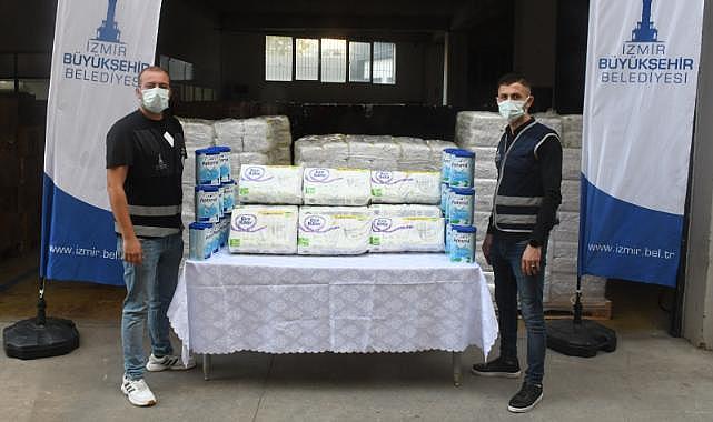 Büyükşehir bez ve mama desteğinde 100 bini aştı
