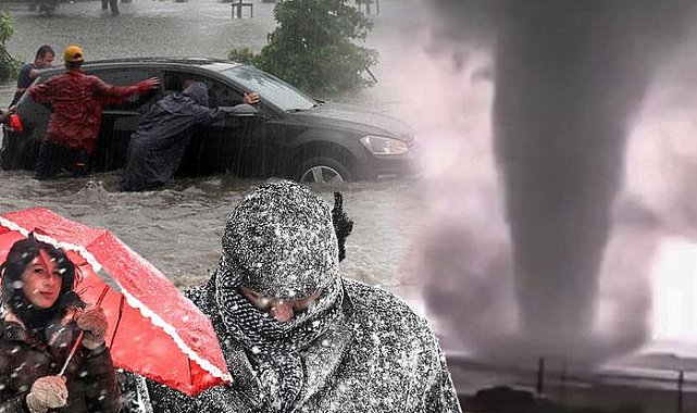 Hızı 100 km&#039;ye çıkacak: Sel ve hortum uyarısı! Meteoroloji&#039;den yurdun büyük bölümü için sarı ve turuncu alarm, yağmur, kar, fırtına...