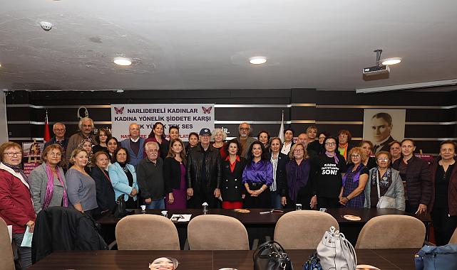 NARLIDERE, KADINA ŞİDDETE KARŞI TEK SES OLDU