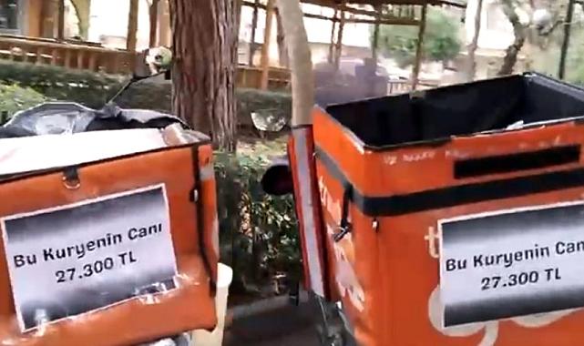 İzmirli motokuryelerden tepki: Bu kuryenin canı 27300 TL