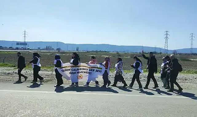 Aylardır direniyorlar: Agrobay işçileri İzmir&#039;den Ankara&#039;ya yürüyor
