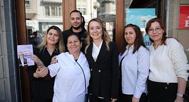 CHP'li Mutlu ziyaretlere devam ediyor... "Konak’ı masa başında değil kentin içinden yöneteceğiz"