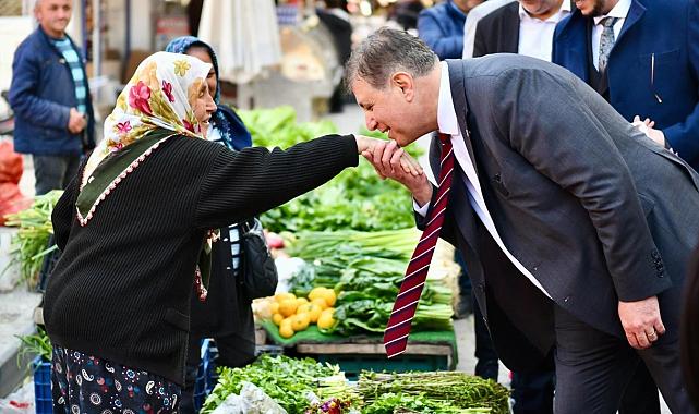 Tugay, Tireli üreticiye moral verdi: Sıkıntıları birlikte atlatacağız