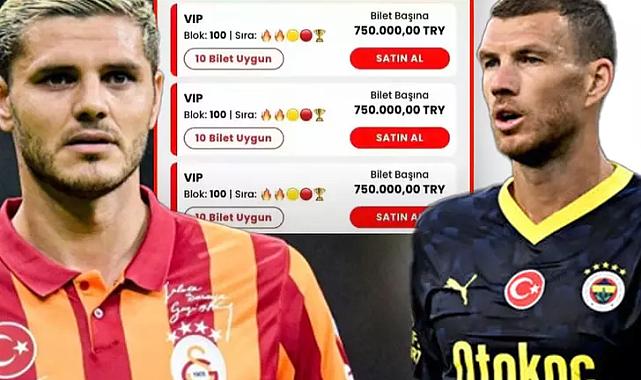 Galatasaray-Fenerbahçe maçı için araba parasına bilet satılıyor! Tam 750 bin TL&#039;ye onlarca bilet satışta...