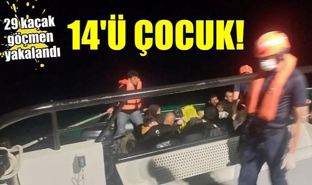 İzmir'de 14'ü çocuk 29 kaçak göçmen yakalandı