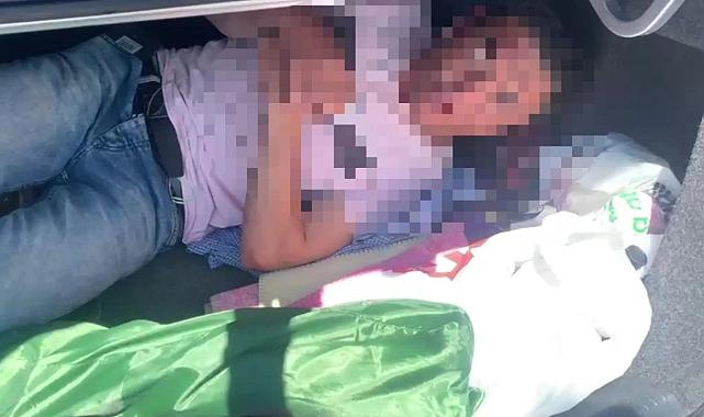 Erzurum&#039;da kaçak göçmen operasyonu: Otomobilin bagajında yakalandı