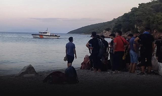 İzmir açıklarında koydaki 62 düzensiz göçmen yakalandı