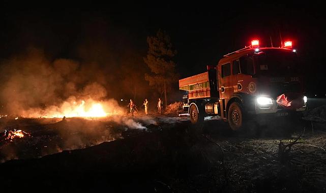 İzmir'de ormanlık alanda çıkan yangına müdahale sürüyor