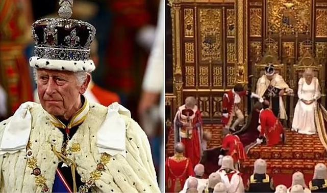 Kral Charles, Parlamentonun Açılış Töreni'nde cübbesini düzeltmeye çalışan, hizmetçi çocuğu azarladı