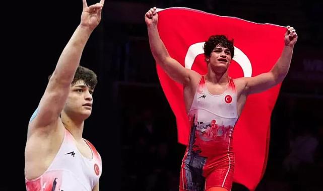 Önce Merih Demiral şimdi Alperen Berber! Güreşte Avrupa Şampiyonu oldu, bozkurt işareti yaptı