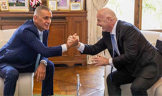 Türk futbolunu masaya yatırdılar! TFF Başkanı İbrahim Hacıosmanoğlu, FIFA Başkanı Infantino ile görüştü