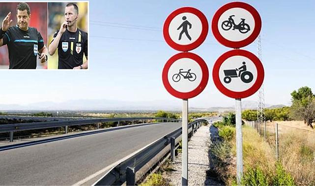 Dünyaca ünlü hakemler sarhoş halde trafik tabelası çalarken yakalandı