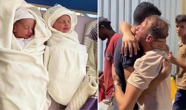 Filistinli babanın büyük acısı! 4 günlük ikizlerini ve eşini kaybetti