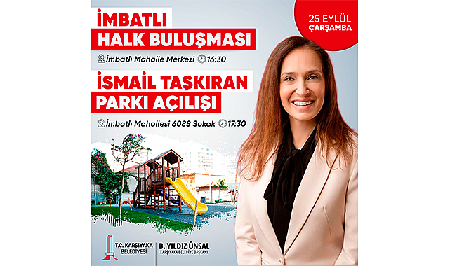 Karşıyaka Belediyesi, İsmail Taşkıran Parkı'nı açıyor