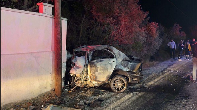 İzmir&#039;de Korkunç Kaza: Yanarak Hayatını Kaybetti!
