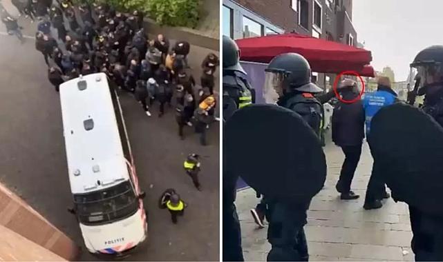 Twente-Fenerbahçe maçı öncesinde taraftarlar arasında olay çıktı