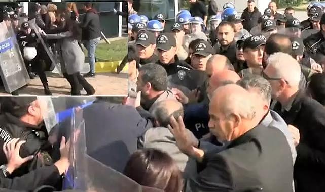 Kayyum atanan Mardin Belediye binası önünde ortalık karıştı