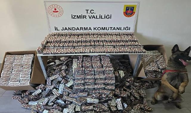 Kemalpaşa&#039;da jandarmadan uyuşturucu operasyonu: 129 bin sentetik hap ele geçirildi
