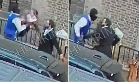 Maskeli adam, gündüz vakti 6 yaşındaki çocuğu babasının kollarından kaçırmaya çalıştı