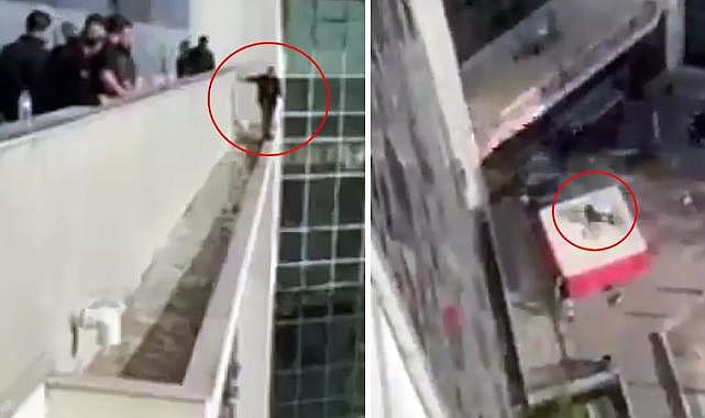 Hastanede kan donduran anlar! 13. kattan kendini boşluğa bıraktı