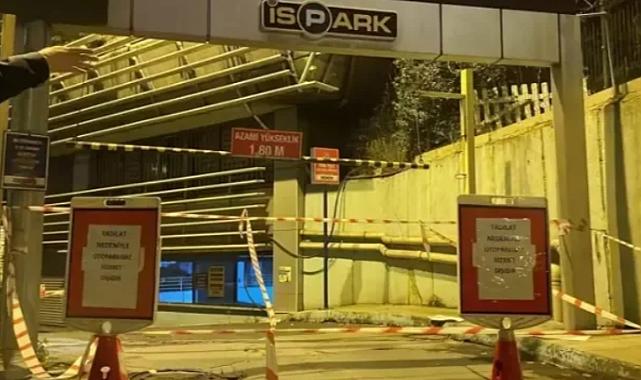 İSPARK&#039;ın kolonları çatladı, İBB&#039;nin otoparkı boşaltıldı