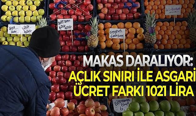 Makas daralıyor: Açlık sınırı ile asgari ücret farkı 1021 lira