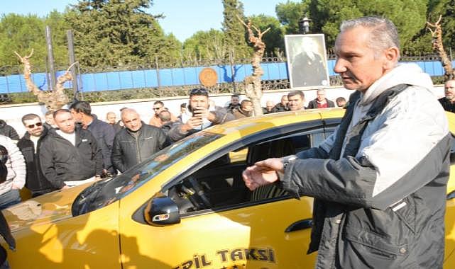 Saldırıya uğrayan taksiciye büyük destek: 200 araçlık konvoyla eylem yapıldı