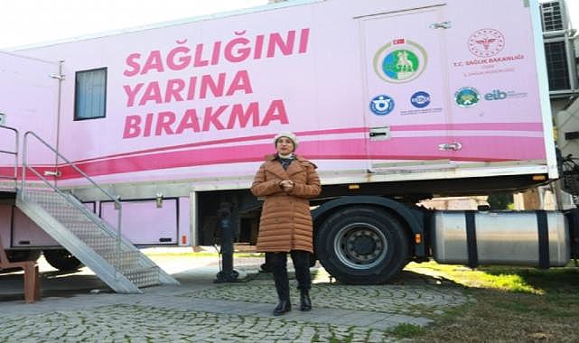 Başkan Ceritoğlu Sengel’den gezici sağlık tırına farkındalık ziyareti