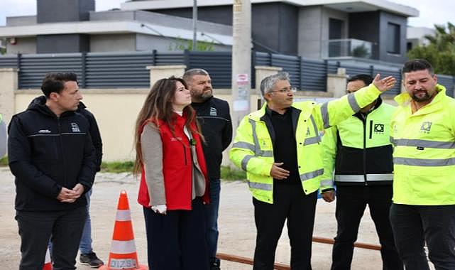 Başkan Denizli, Çakabey Mahallesi’ndeki yağmur suyu hattı çalışmalarını inceledi