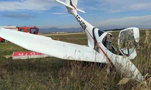 Bursa&#039;da eğitim uçağı düştü