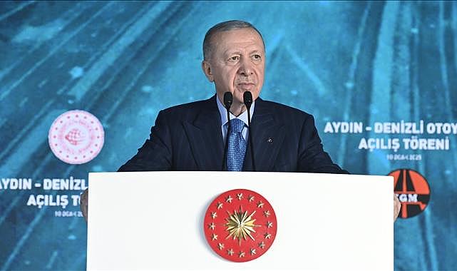 Cumhurbaşkanı Erdoğan Aydın-Denizli Otoyolu Açılış Töreninde